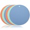 Juvale Round Silicone Trivets - 600°F Heat Resistant & Oven Safe Silicone Trivet Mat - Dishwasher Safe Countertop Mat - Set of 6, Multicolor, 7-Inch